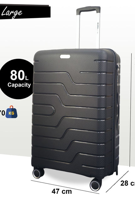 Kariya Large Hard Shell Suitcase in Black