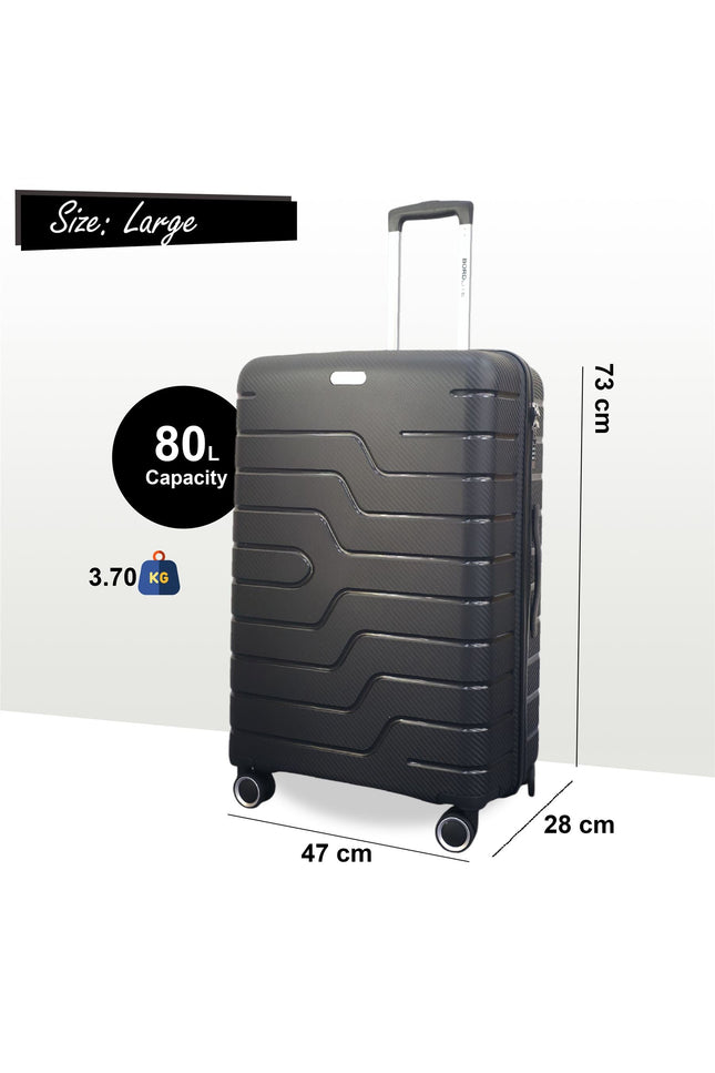 Kariya Large Hard Shell Suitcase in Black