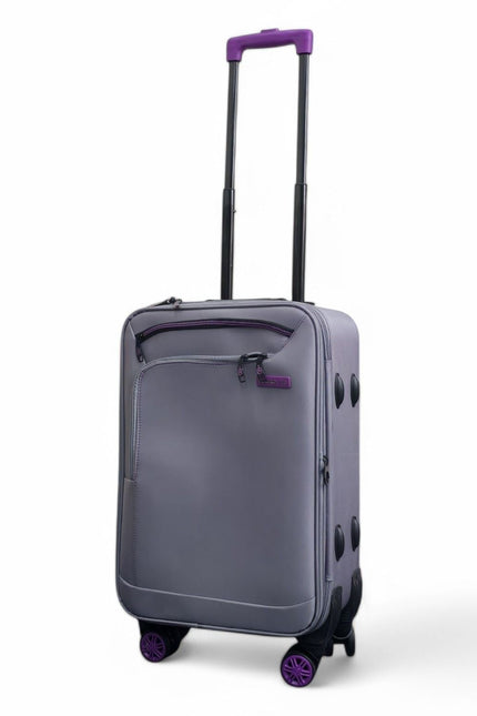 Handa Cabin Soft Shell Suitcase in Grey
