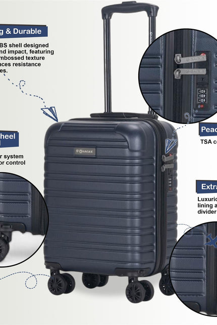 Koga Underseat Hard Shell Suitcase in Navy