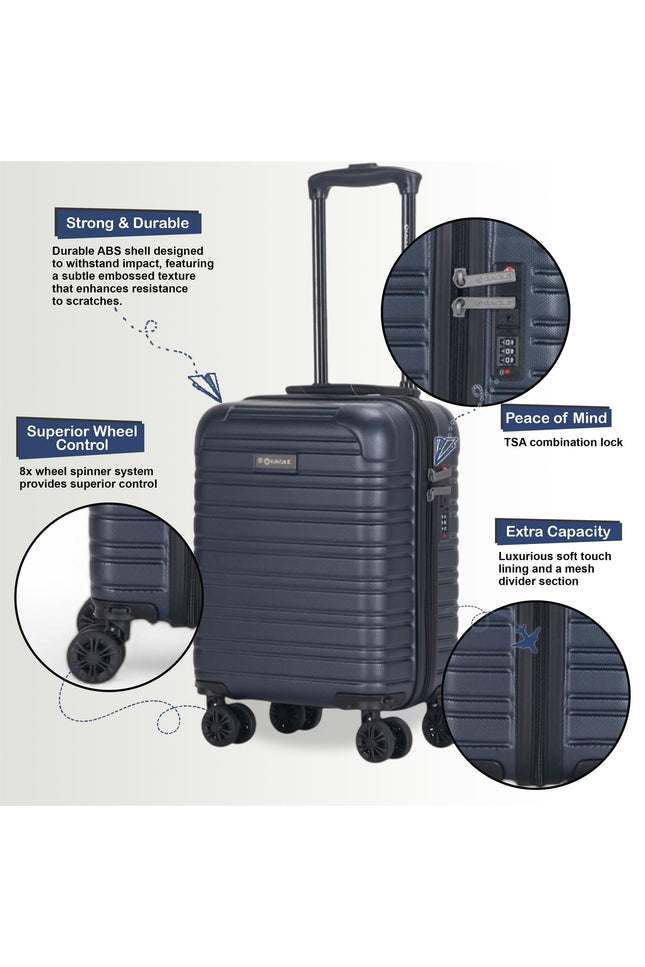 Koga Underseat Hard Shell Suitcase in Navy