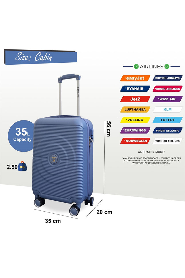 Seto Cabin Hard Shell Suitcase in Light Blue