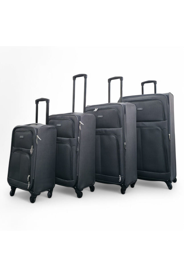 Tahara Set of 4 Soft Shell Suitcase in Grey