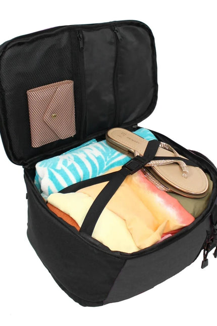 Backpack Rucksack 40x20 x25 cm Underseat Travel Cabin Bag for Ryanair, Easy Jet Black