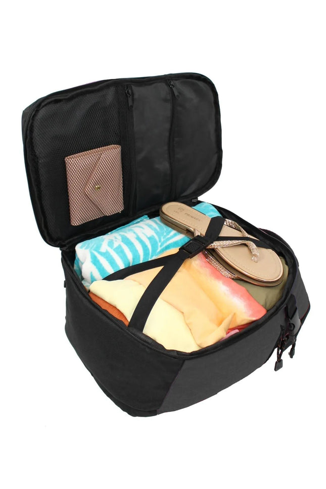 Backpack Rucksack 40x20 x25 cm Underseat Travel Cabin Bag for Ryanair, Easy Jet Black