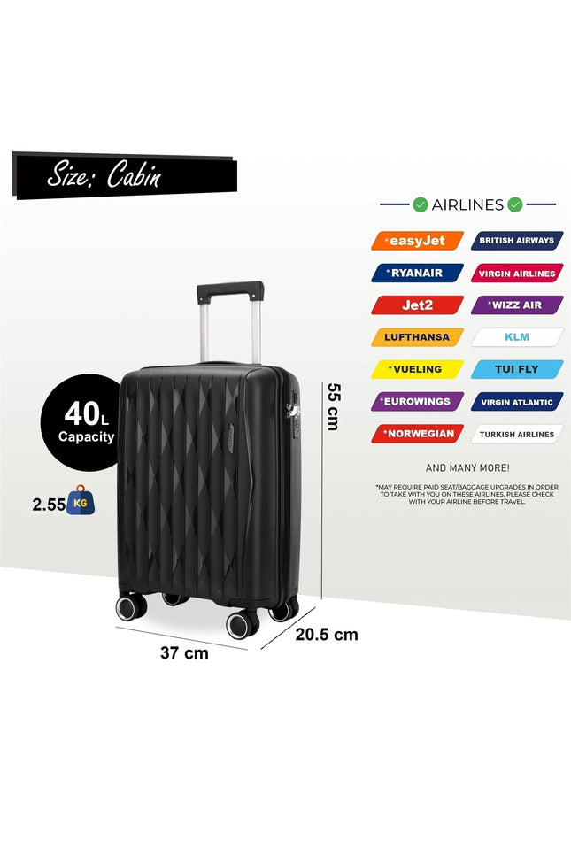 Burnaby Cabin Hard Shell Suitcase in Black