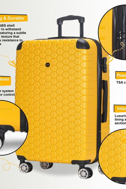Noda Medium Hard Shell Suitcase in Yellow