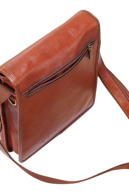 Leather Vintage Tan Messenger Shoulder Crossbody Travel Business Bag - Ranger
