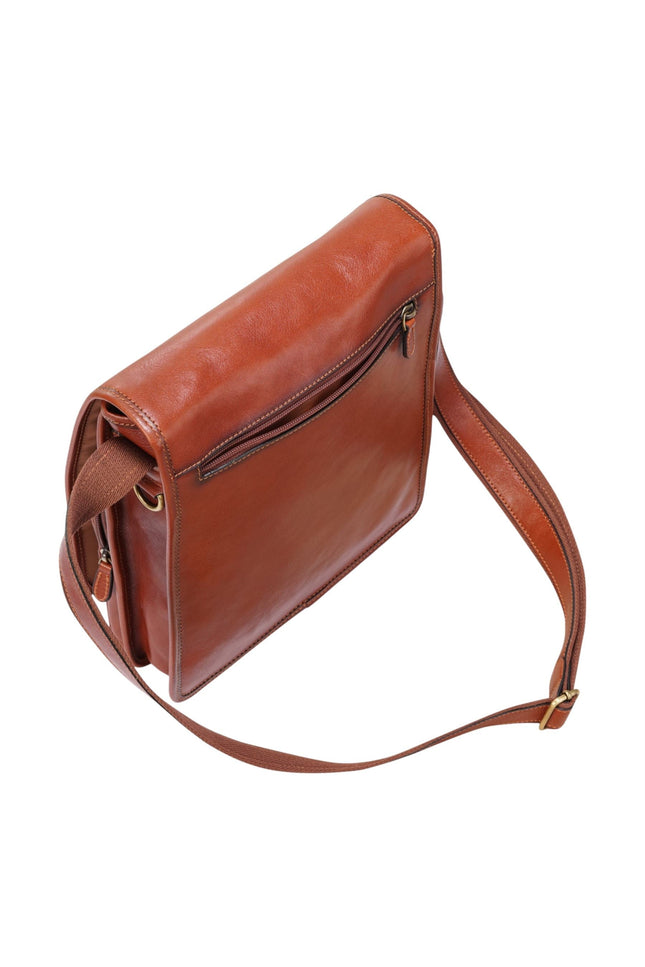 Leather Vintage Tan Messenger Shoulder Crossbody Travel Business Bag - Ranger