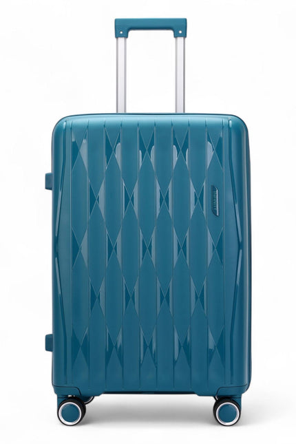 Burnaby Large Hard Shell Suitcase in Teal Blue