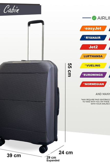 Abiko Cabin Hard Shell Suitcase in Grey