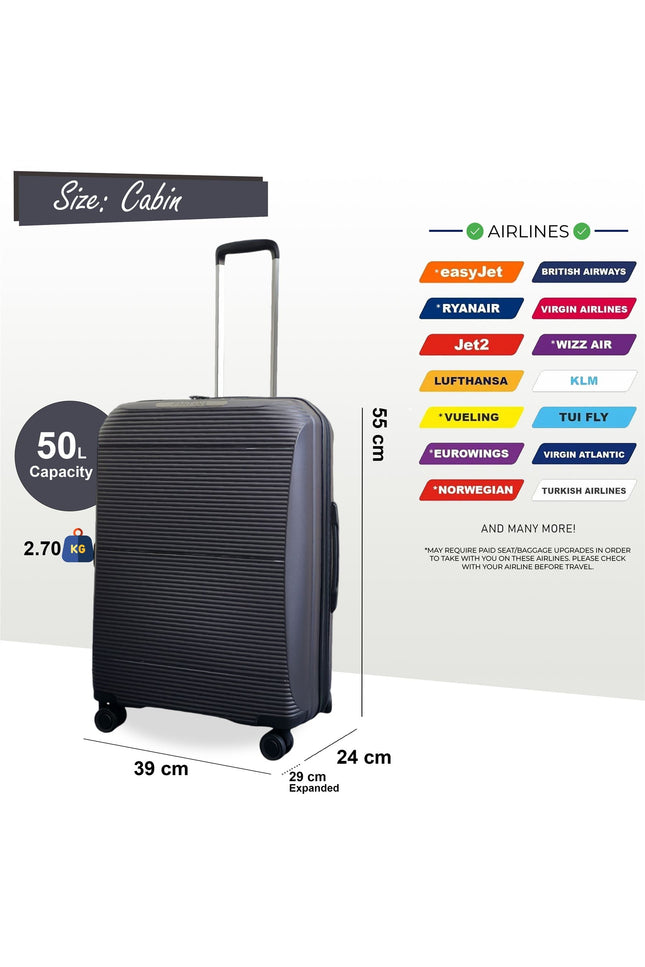Abiko Cabin Hard Shell Suitcase in Grey