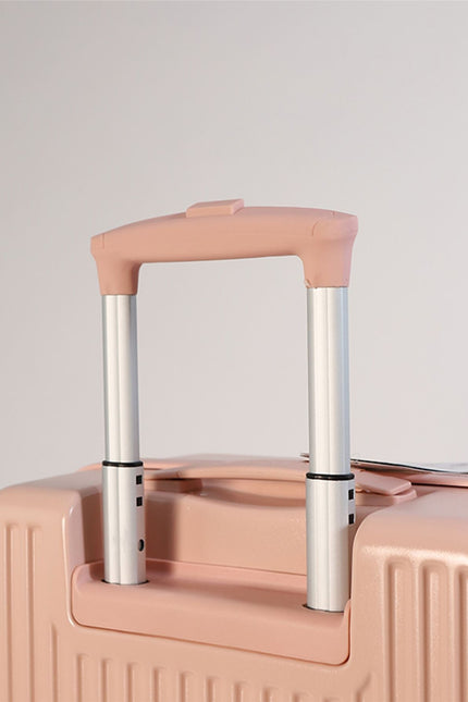 Hard Shell Cabin 44 x 22 x 38 cm Pink TSA Secure Luggage Suitcase Suitable for Easyjet, Ryanair