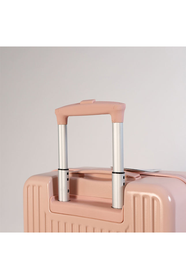 Hard Shell Cabin 44 x 22 x 38 cm Pink TSA Secure Luggage Suitcase Suitable for Easyjet, Ryanair
