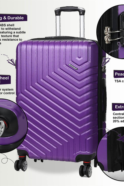 Bega Large Hard Shell Suitcase in Purple