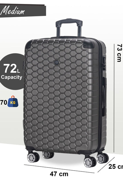 Noda Medium Hard Shell Suitcase in Charcoal