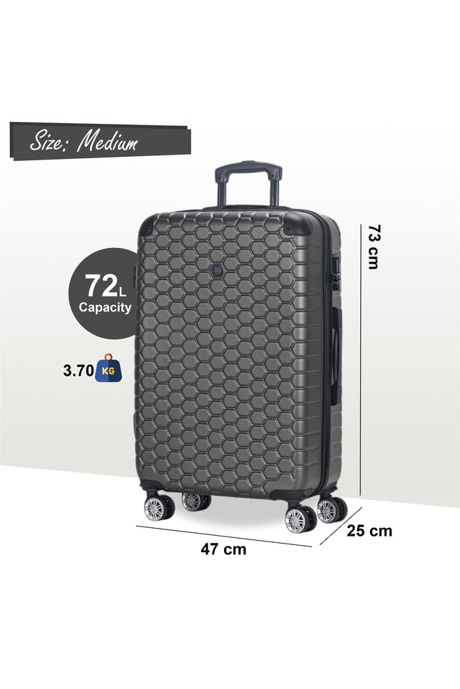 Noda Medium Hard Shell Suitcase in Charcoal