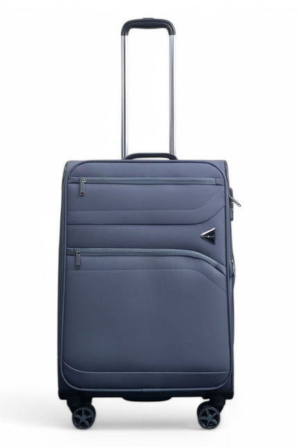 Corby Medium Soft Shell Suitcase in Grey