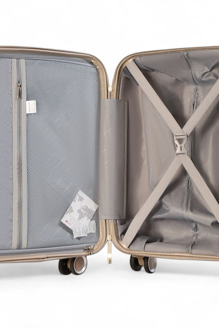 Forster Large Hard Shell TSA Suitcase in Champagne Beige