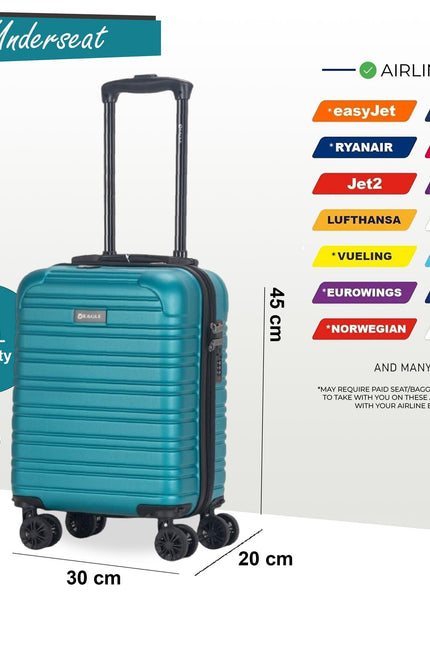 Koga Underseat Hard Shell Suitcase in Teal