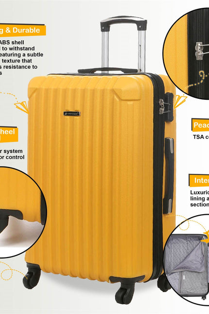Corowa Underseat Hard Shell Suitcase in Yellow