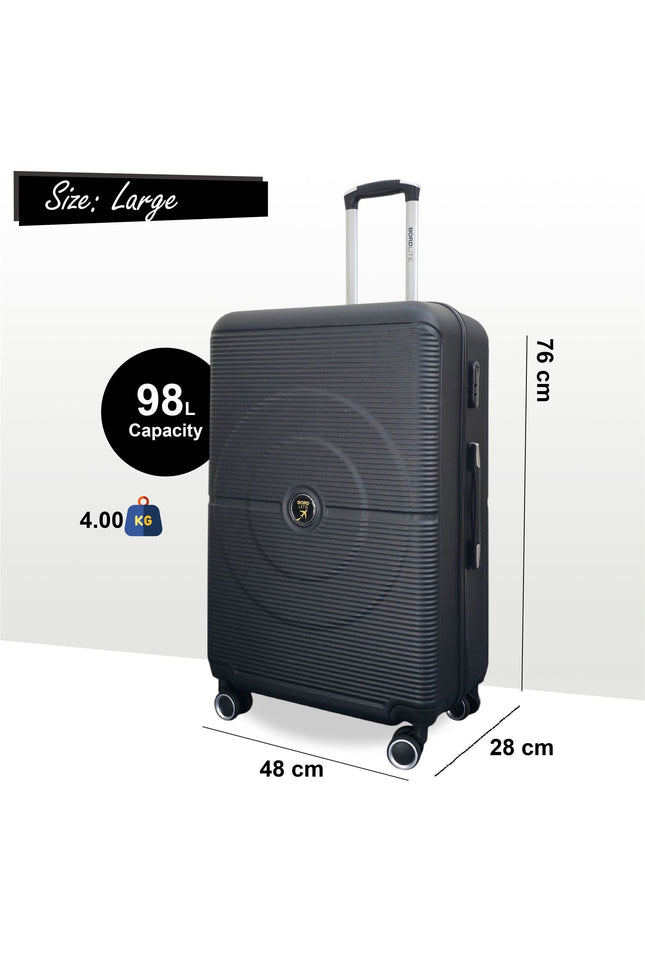 Seto Large Hard Shell Suitcase in Black