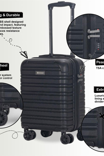 Koga Underseat Hard Shell Suitcase in Black