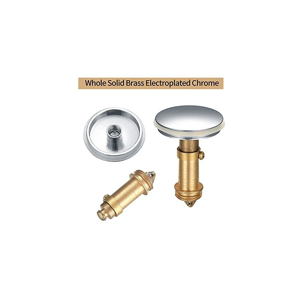 Pop Up Sink Plugs, Bathroom Push Drain Stopper Plugs, 38mm Click Clack Plug Sprung Stopper, Basin Sink Button Plugs for Kitchen Bathroom Washbasi