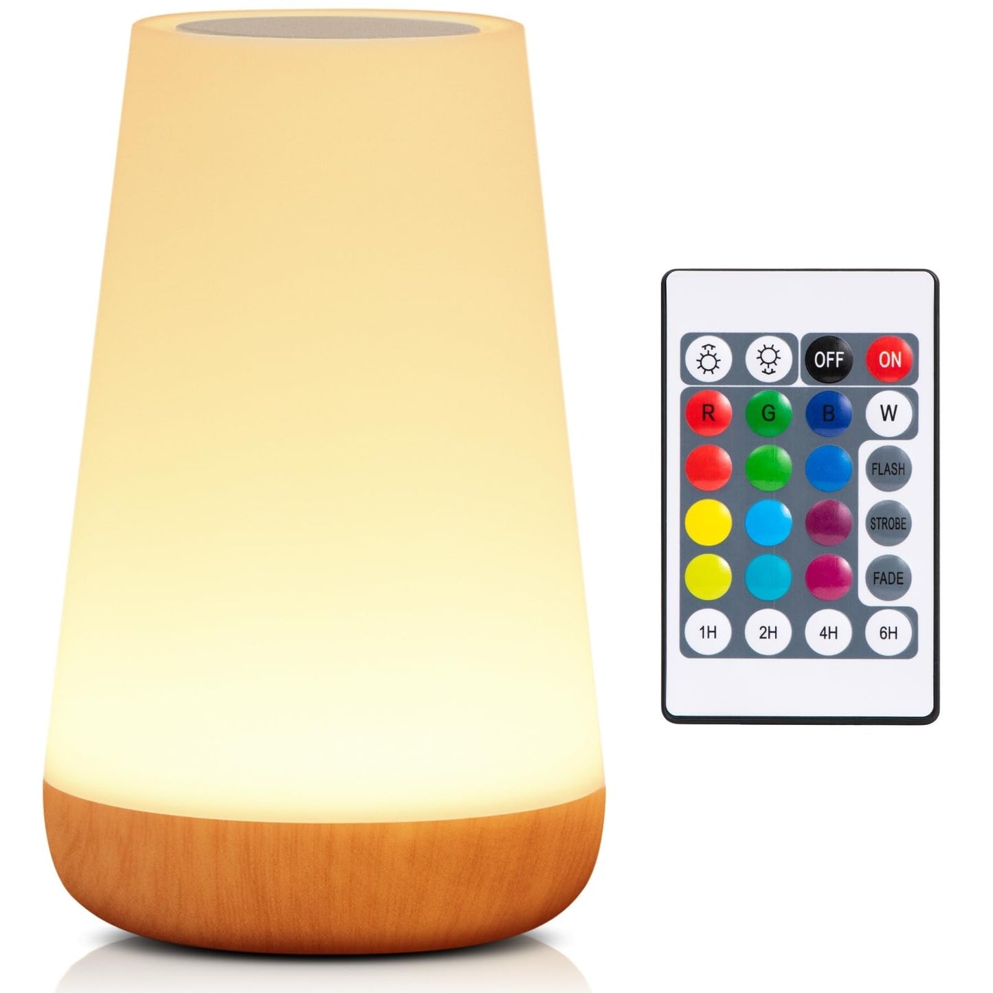 13 Color Changing Night Light RGB Remote Control Touch Dimmable Lamp Portable Table Bedside Lamps USB Rechargeable Night Lamp