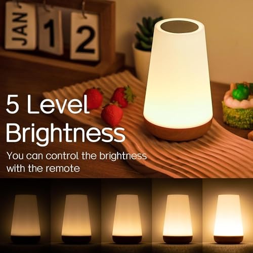 13 Color Changing Night Light RGB Remote Control Touch Dimmable Lamp Portable Table Bedside Lamps USB Rechargeable Night Lamp