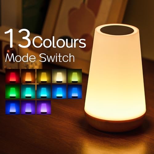13 Color Changing Night Light RGB Remote Control Touch Dimmable Lamp Portable Table Bedside Lamps USB Rechargeable Night Lamp